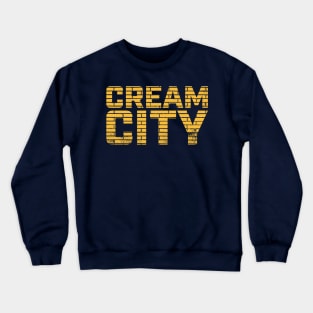 Milwaukee 'Cream City' Baseball Fan T-Shirt: Showcase Your Love for Milwaukee Baseball with Iconic Cream Brick Style! Crewneck Sweatshirt